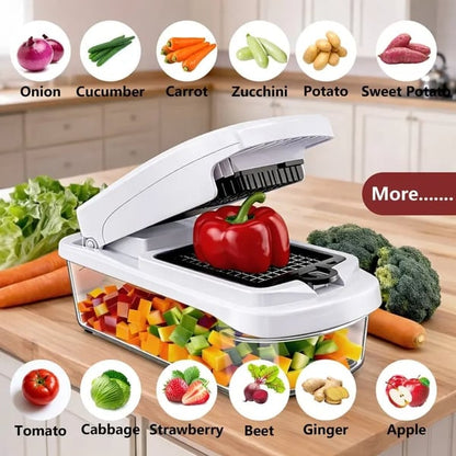 Melo Vegetable Chopper | 15-in-1 Multifunctional Stainless Steel Cutter 0