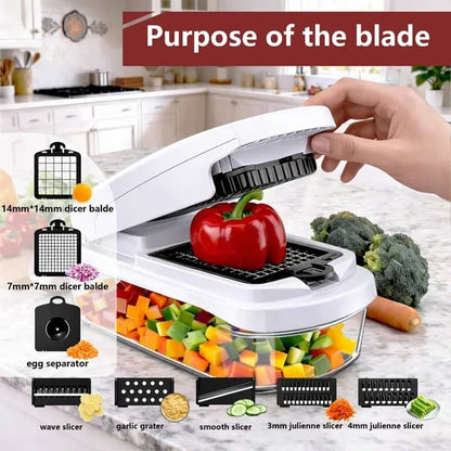 Melo Vegetable Chopper | 15-in-1 Multifunctional Stainless Steel Cutter 2