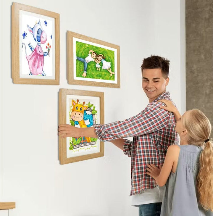 Milo Art Frame | Durable Pine Wood, A4 Photo Framing with Magnetic Closure 2