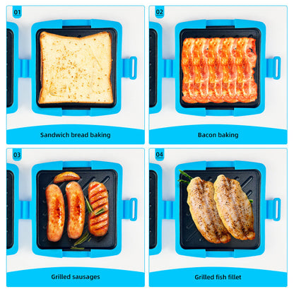 Milo Sandwich Maker | Food-Grade Non-Stick, Microwave Safe 3