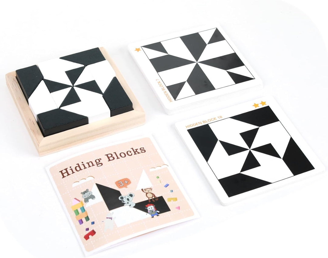 Pico Logic Puzzle | 80 Challenge Cards, Beech Wood Blocks 1