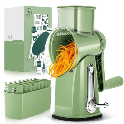 QuickSlice Vegetable Slicer | Rotary, Precision Blades, Compact Design 0