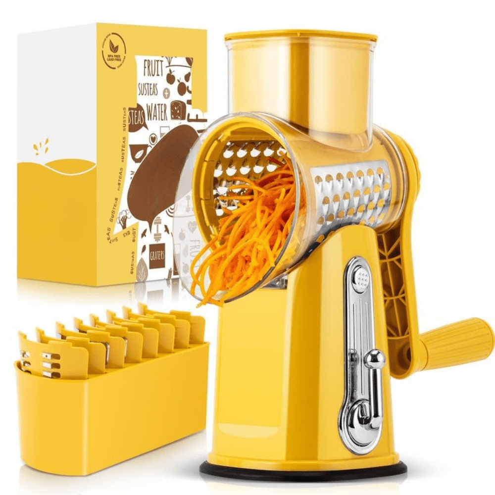 QuickSlice Vegetable Slicer | Rotary, Precision Blades, Compact Design 12