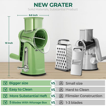 QuickSlice Vegetable Slicer | Rotary, Precision Blades, Compact Design 5
