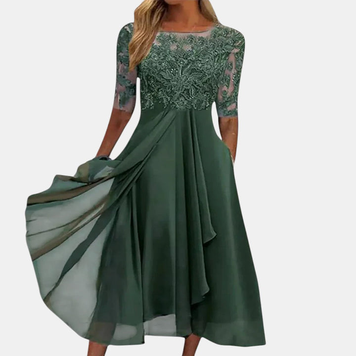 Rhea Lace Dress | Elegant Wedding Guest Dress, Flattering Fit 3