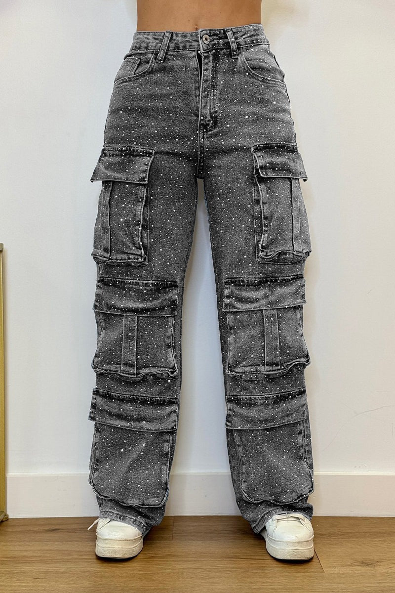 Rina Wide Leg Jeans | High-Waisted Cotton Blend for Women 5