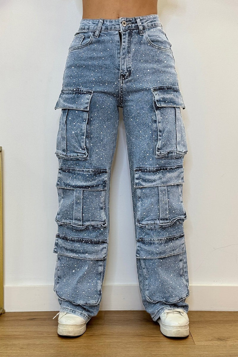 Rina Wide Leg Jeans | High-Waisted Cotton Blend for Women 7