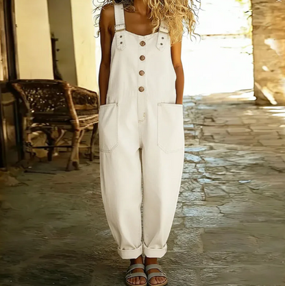 Sable Denim Overalls for Women | Soft Cotton Blend, Relaxed Fit 8