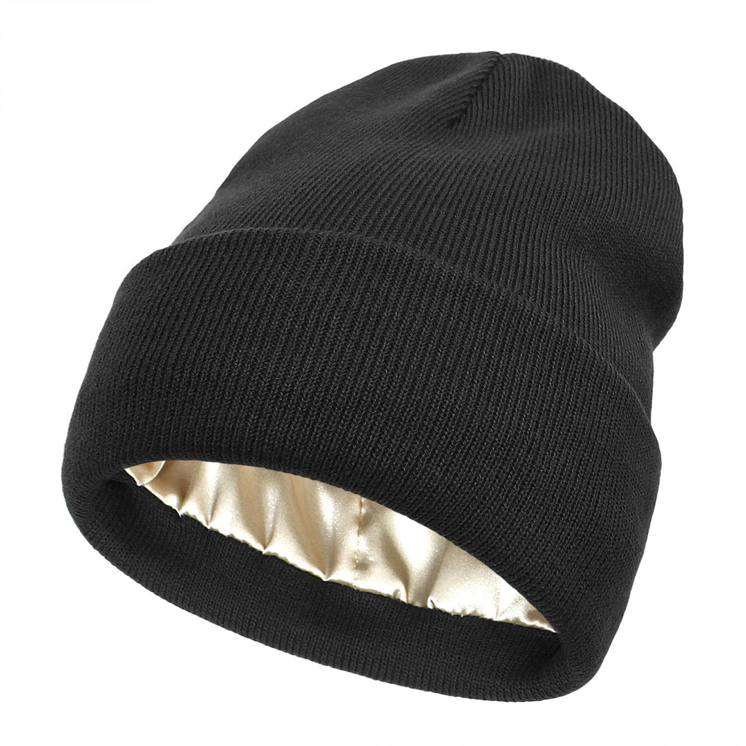 SatinCrest Wool Hat | Satin Lined for Hair Protection, Warm & Cozy 0