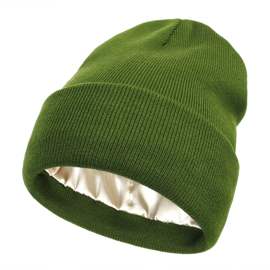 SatinCrest Wool Hat | Satin Lined for Hair Protection, Warm &amp; Cozy 1