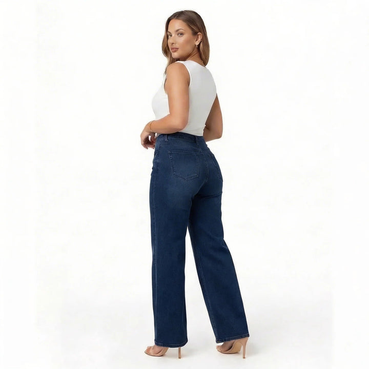 Sculpt Wide Leg Jeans | High Waisted, Black Denim for Women 11