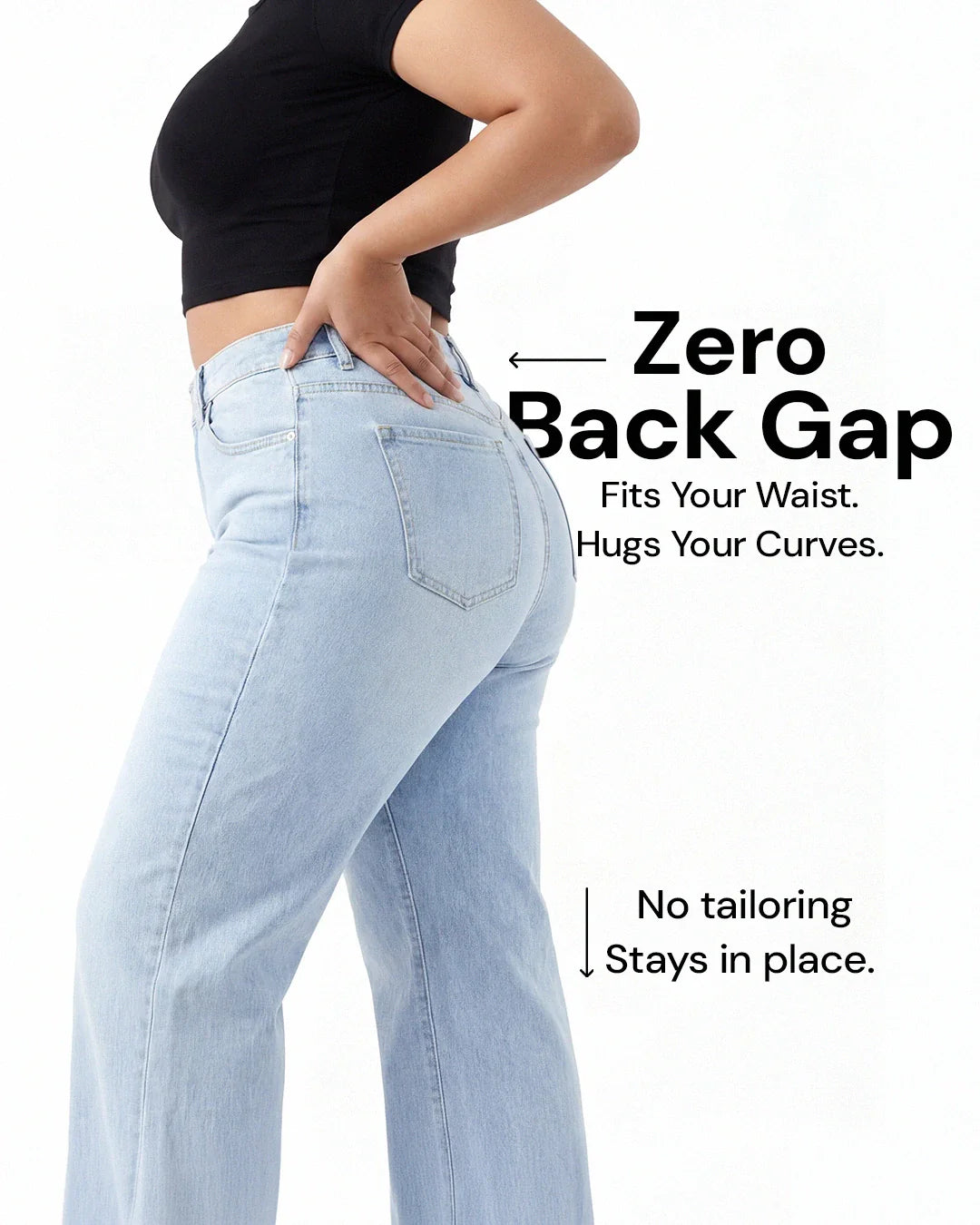 Sculpt Wide Leg Jeans | High Waisted, Black Denim for Women 2