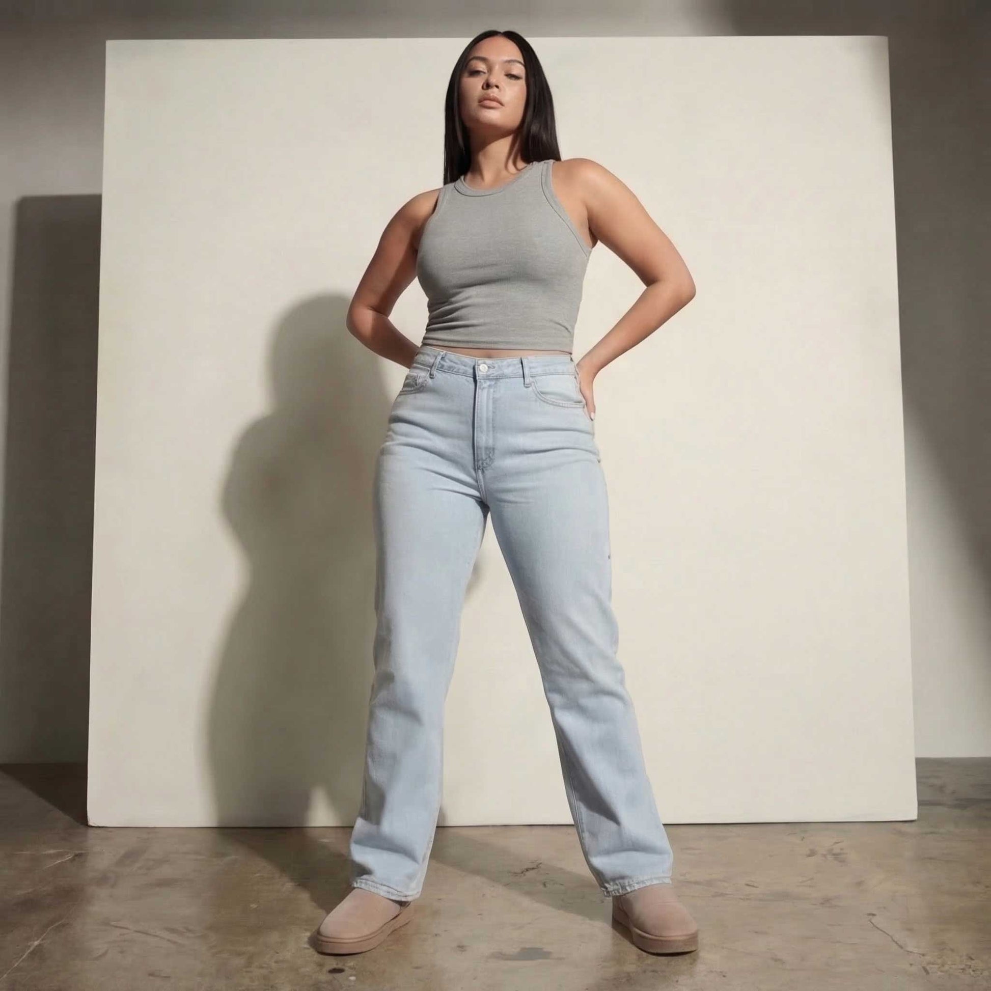 Sculpt Wide Leg Jeans | High Waisted, Black Denim for Women 3