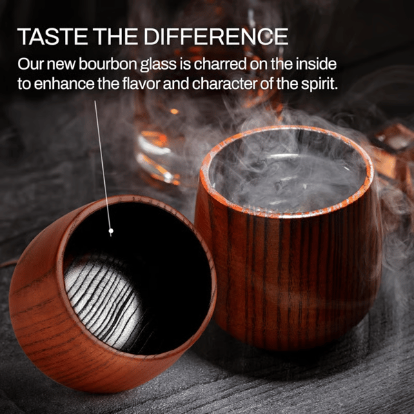 Skavix Wooden Cup | Handmade, Charred Design for Bourbon 4