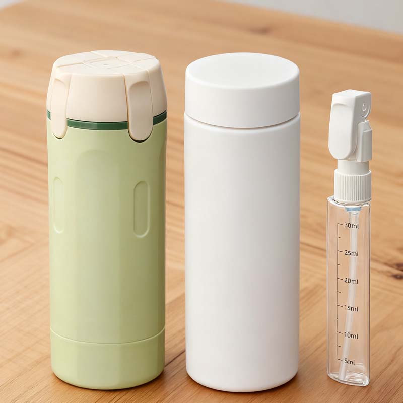 TrekFlow Cosmetic Organizer | Spill-Proof Travel Makeup Case with 4 Refillable Chambers 1