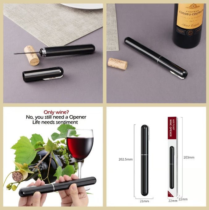 VinoBlast Wine Opener | 2-in-1 Design with Foil Cutter 1
