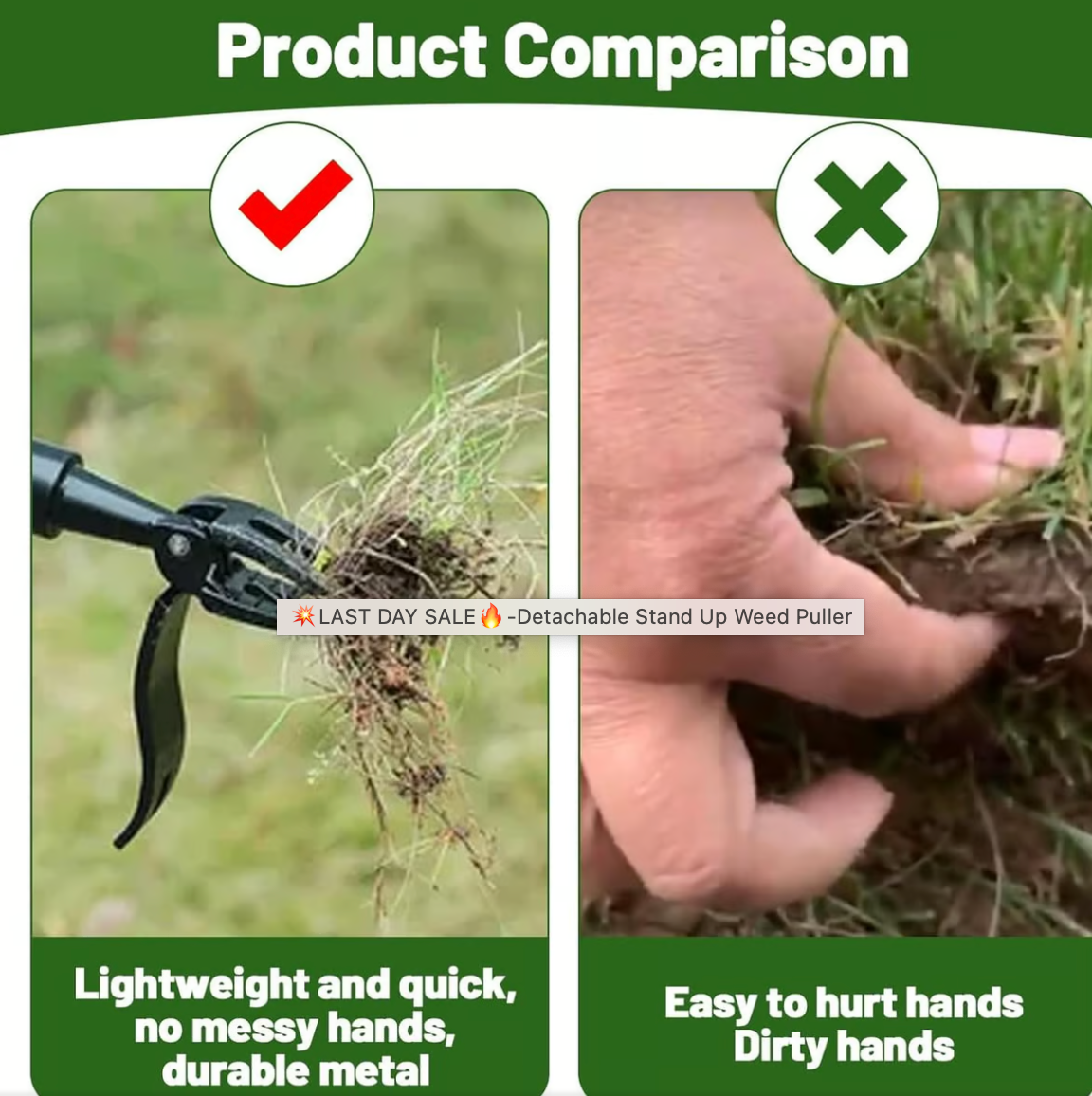 Wanda Garden Tool | Ergonomic Weed Remover with Four-Claw Grip 5