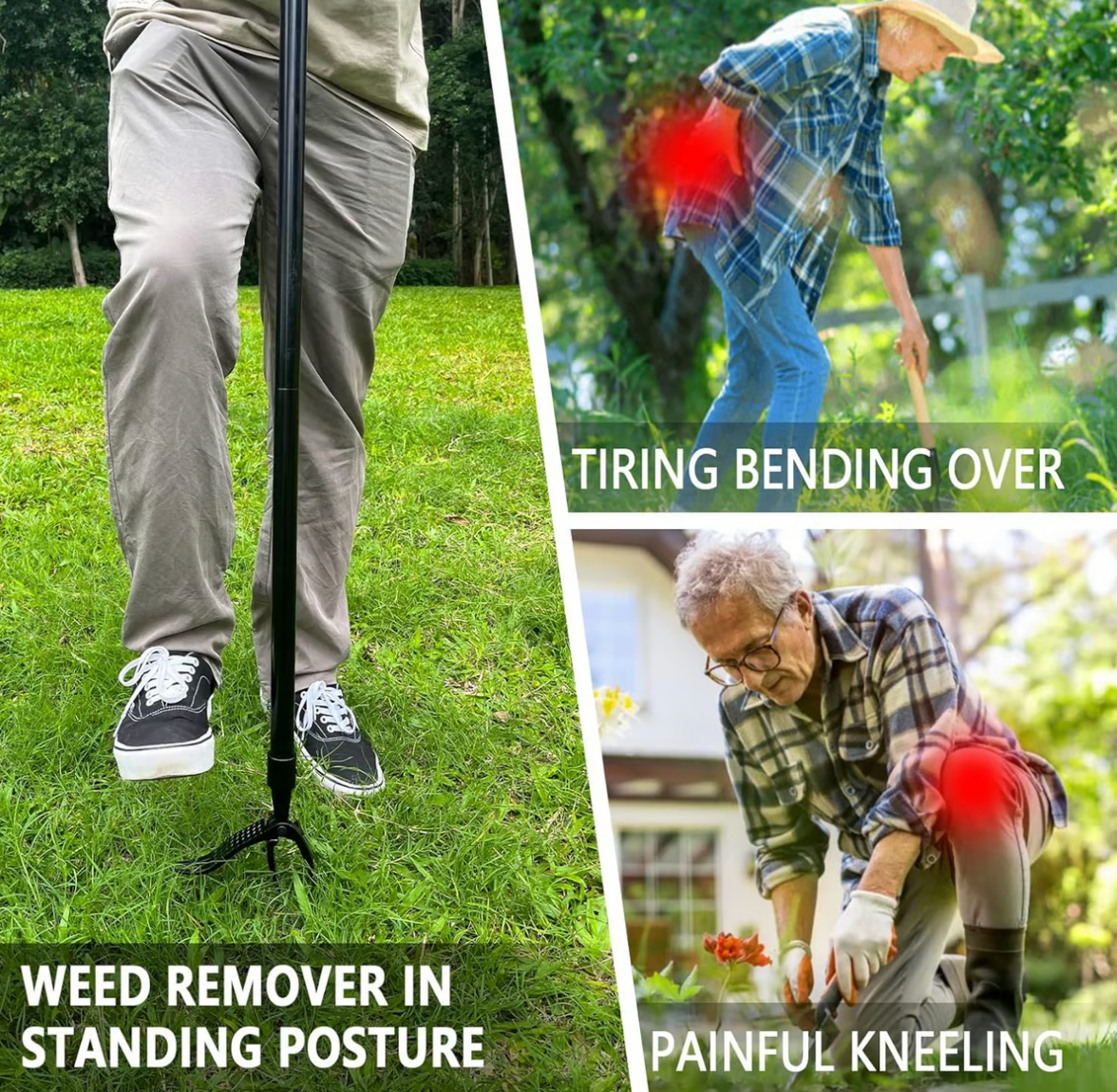 Wanda Garden Tool | Ergonomic Weed Remover with Four-Claw Grip 6