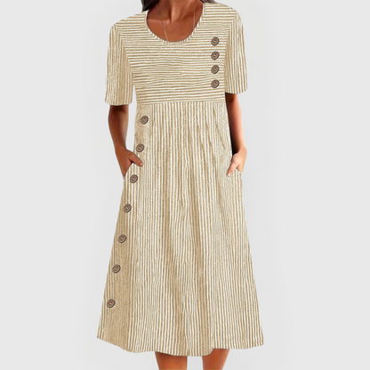 Waver Midi Dress | Lightweight Striped Design 2