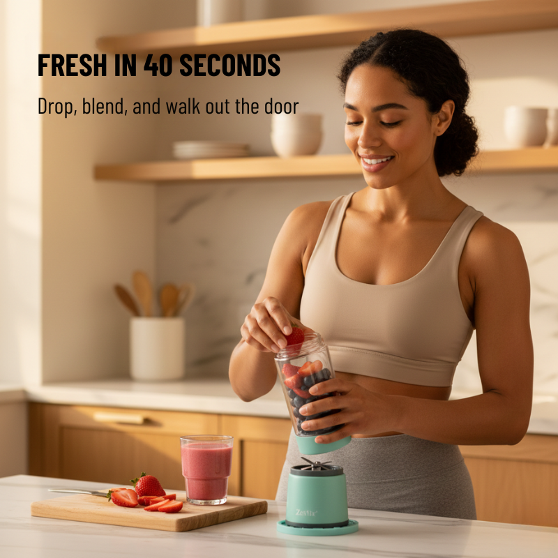 Zesty Portable Blender | 18,000 RPM, Self-Cleaning, BPA-Free Bottle 4