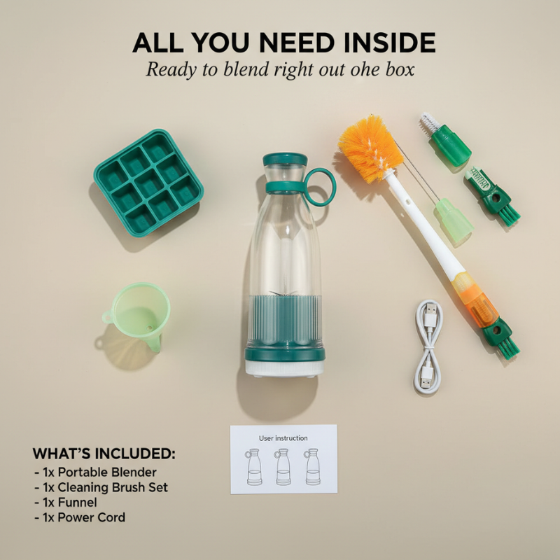Zesty Portable Blender | 18,000 RPM, Self-Cleaning, BPA-Free Bottle 6