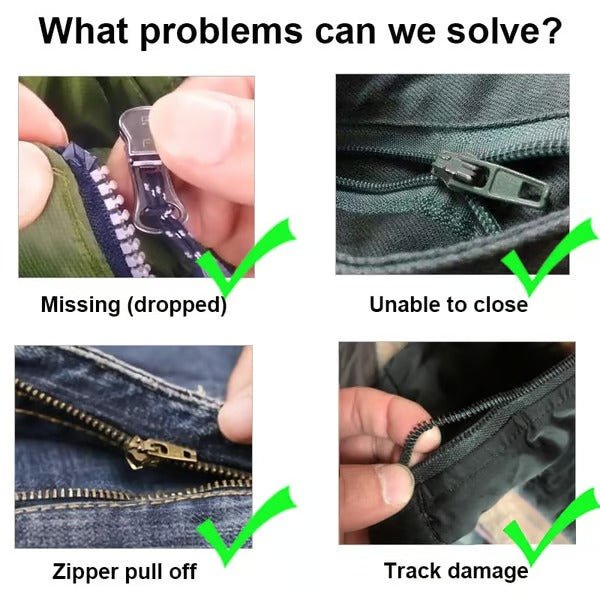 Zylo Zipper Repair Tool | Universal Fit, Durable Metal Zip Repair Kit 2