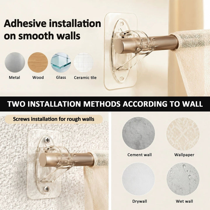 Adhesive Curtain Rod Brackets Product Image 04