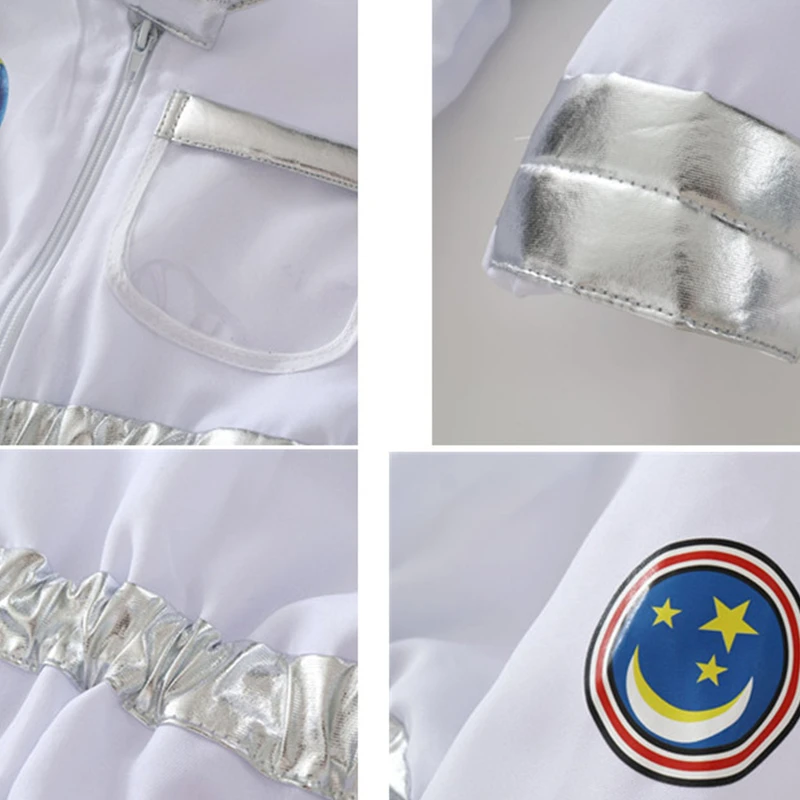Close-up views of an astronaut costume&