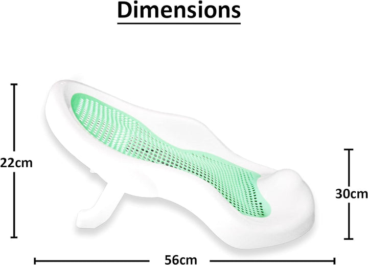 Bath seat dimension diagram showing measurements of 56 cm, 30 cm, and 22 cm