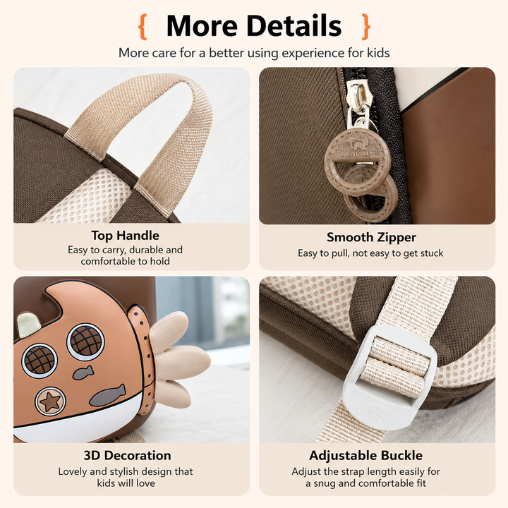 Close-ups of the backpack&