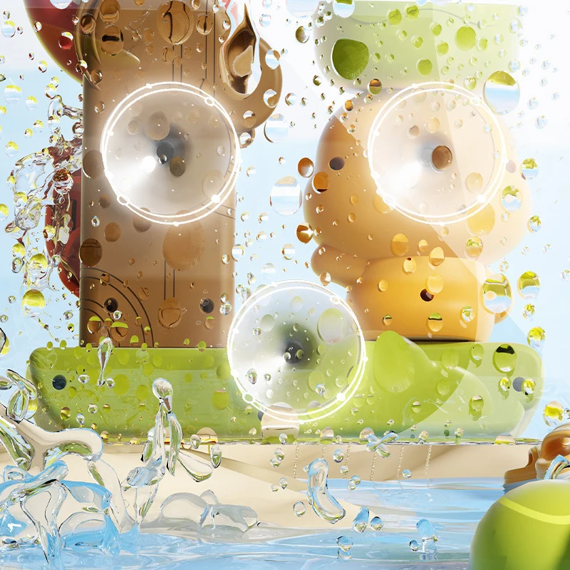 Close-up of the bath toy&