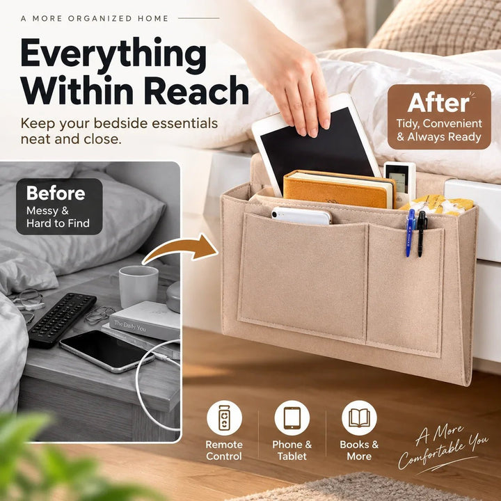 Bedside Felt Multi Pocket Organizer Product Image 01