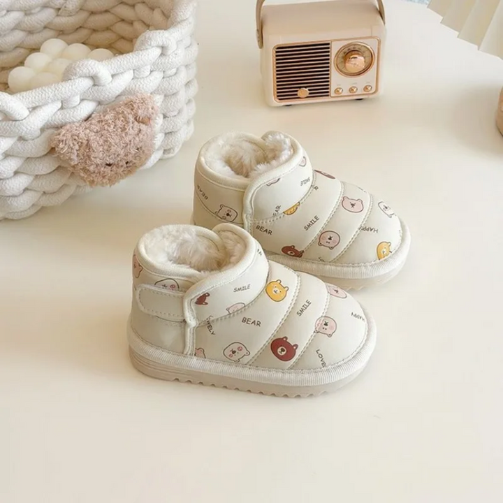 Pair of beige animal-print kids&