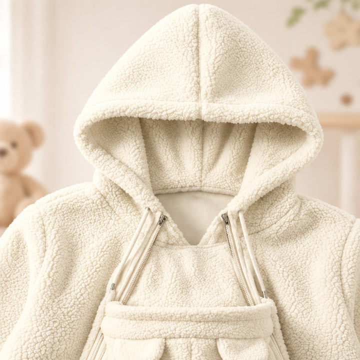 Close-up of the beige jacket&