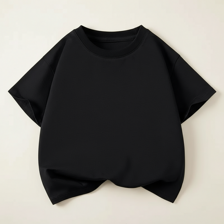 Black short-sleeve kids&
