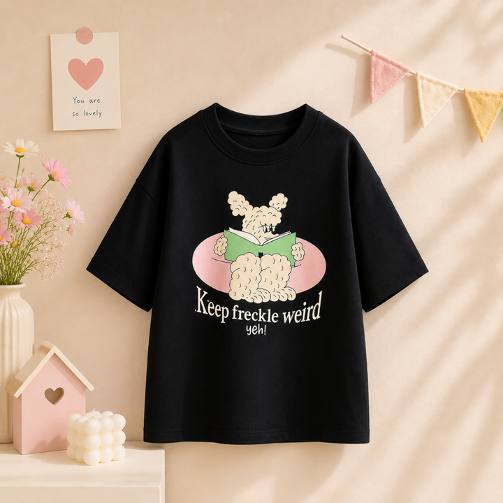 Black short-sleeve kids&