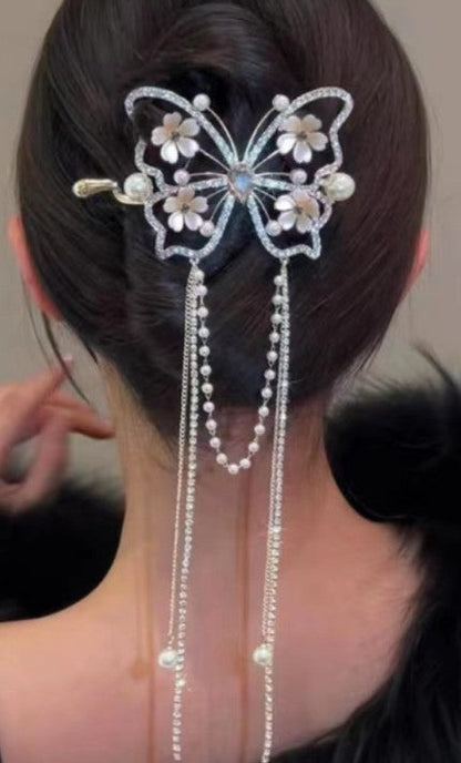 Blossomwing Rhinestone Butterfly Hairpin Product Image 09