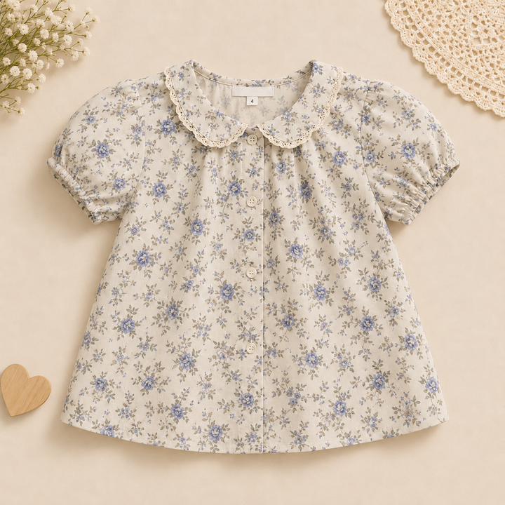 Blue floral girls&