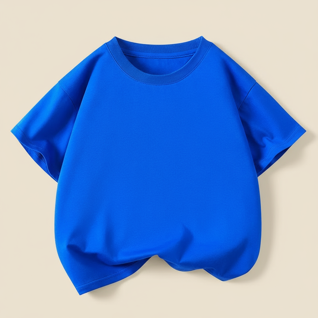 Blue short-sleeve kids&