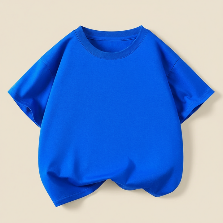 Blue short-sleeve kids&
