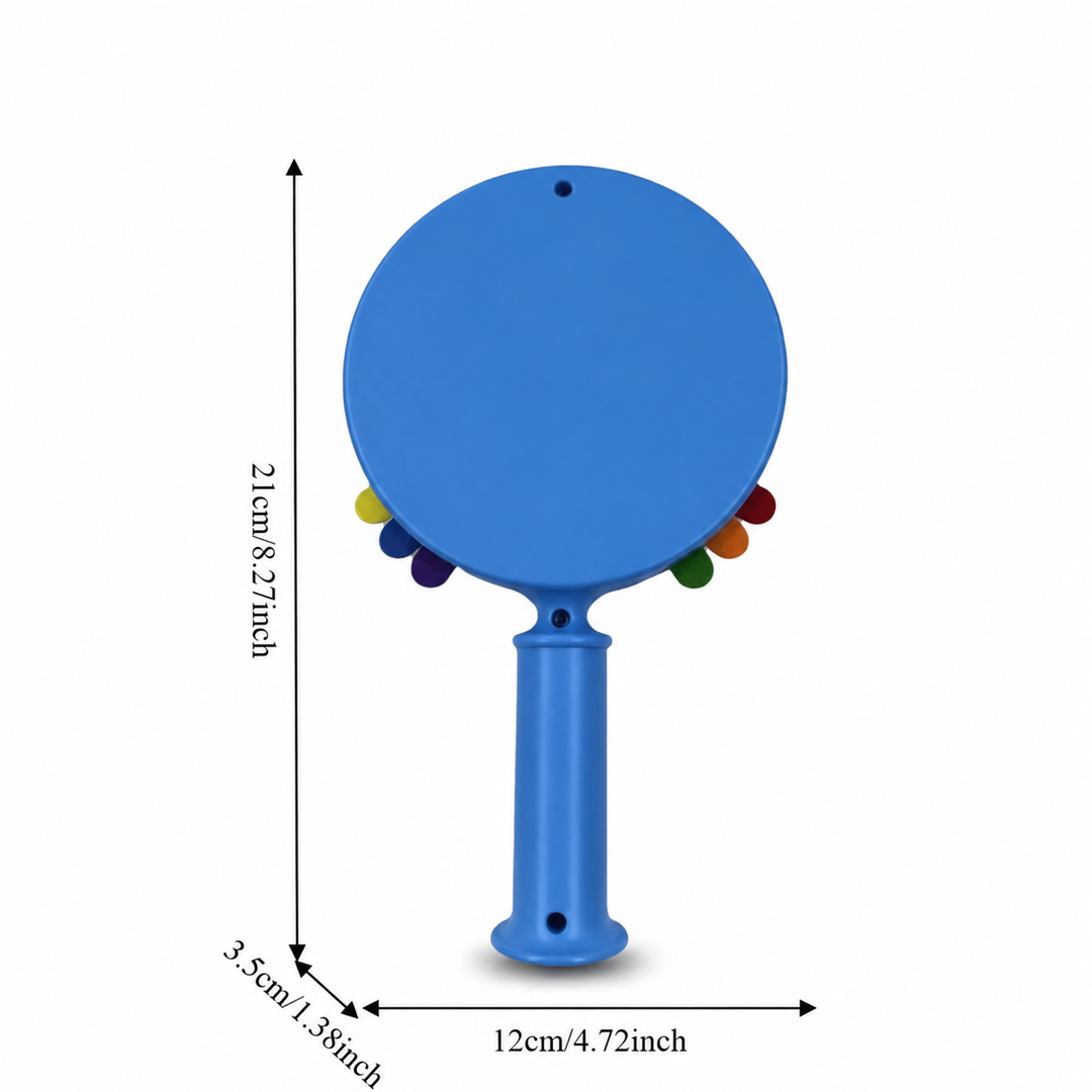 Rear view of the blue mirror with height, width and depth measurements
