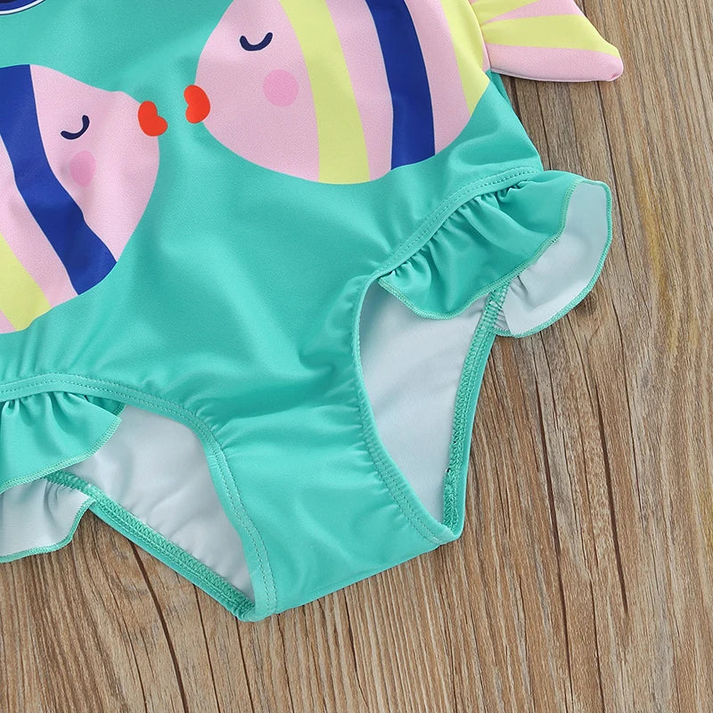 Close-up of the blue swimsuit&