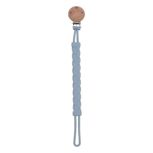Blue textured strap with a round clip and looped end