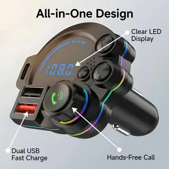 Bluetooth Fm Car Transmitter Dual Usb Product Image 01