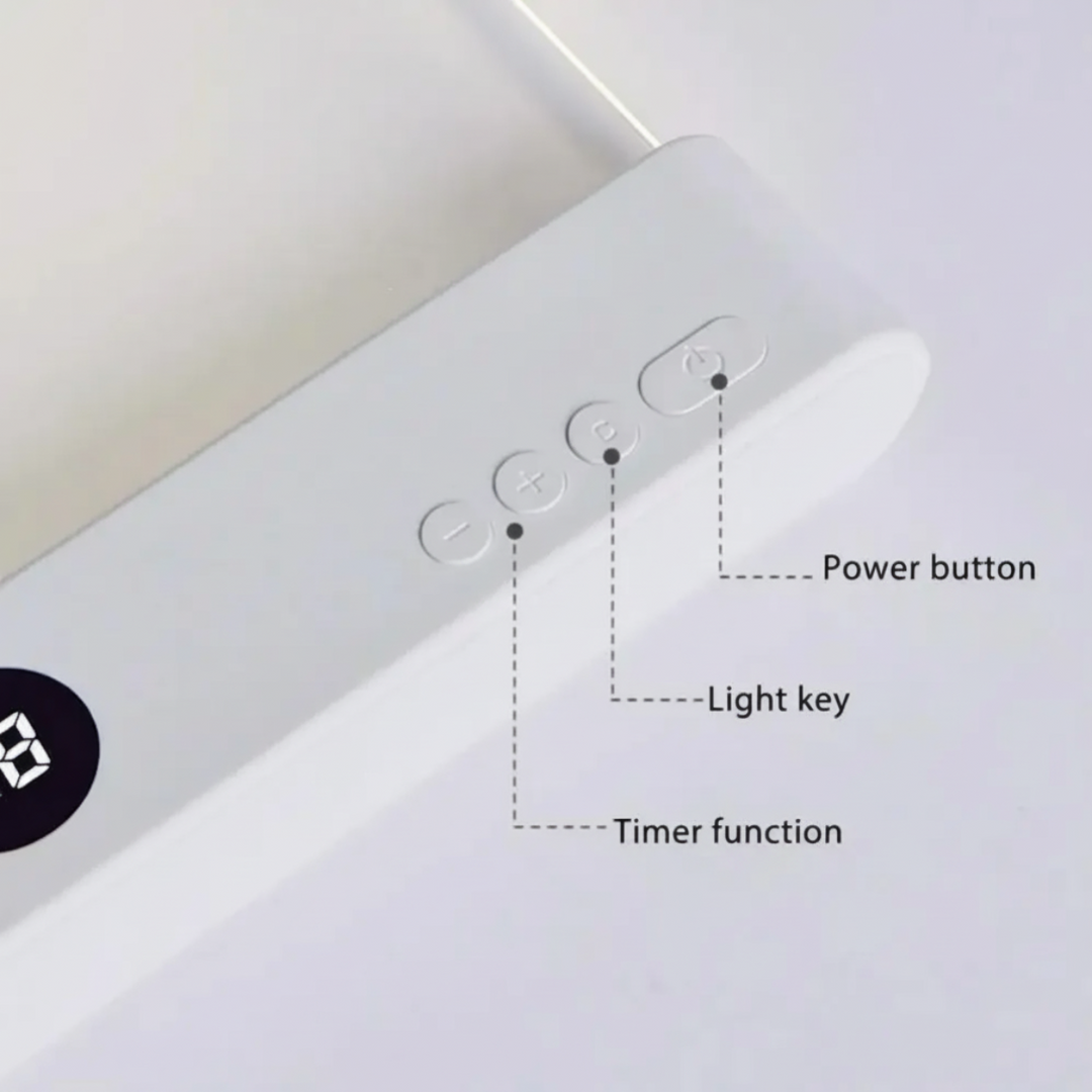 Close-up identifying the book light&