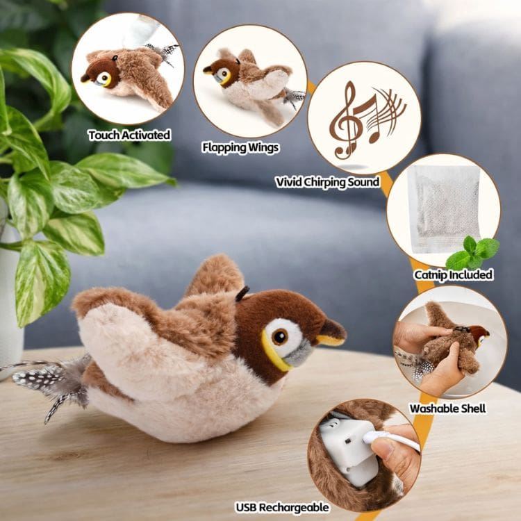 Brightwing Rechargeable Interactive Cat Bird Toy Product Image 02
