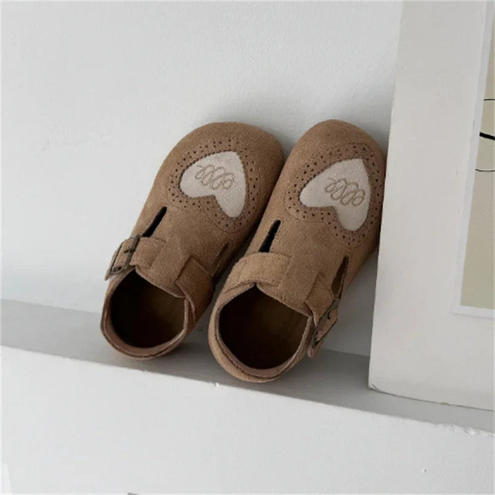 Brown leather kids&