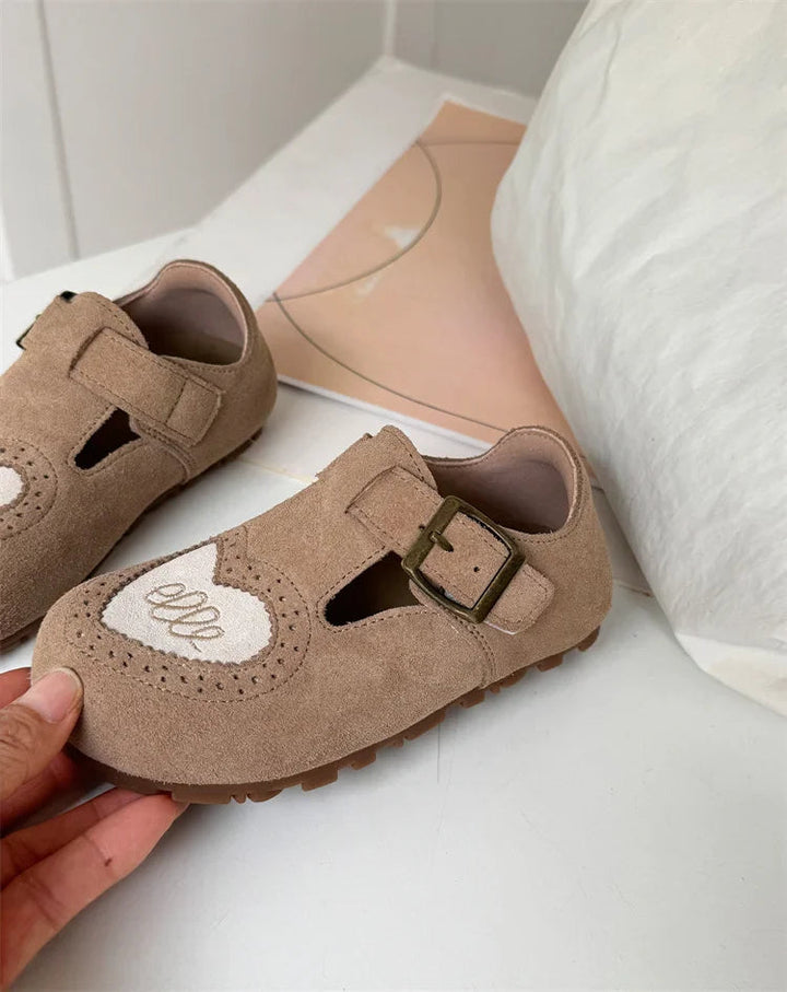 Brown leather kids&