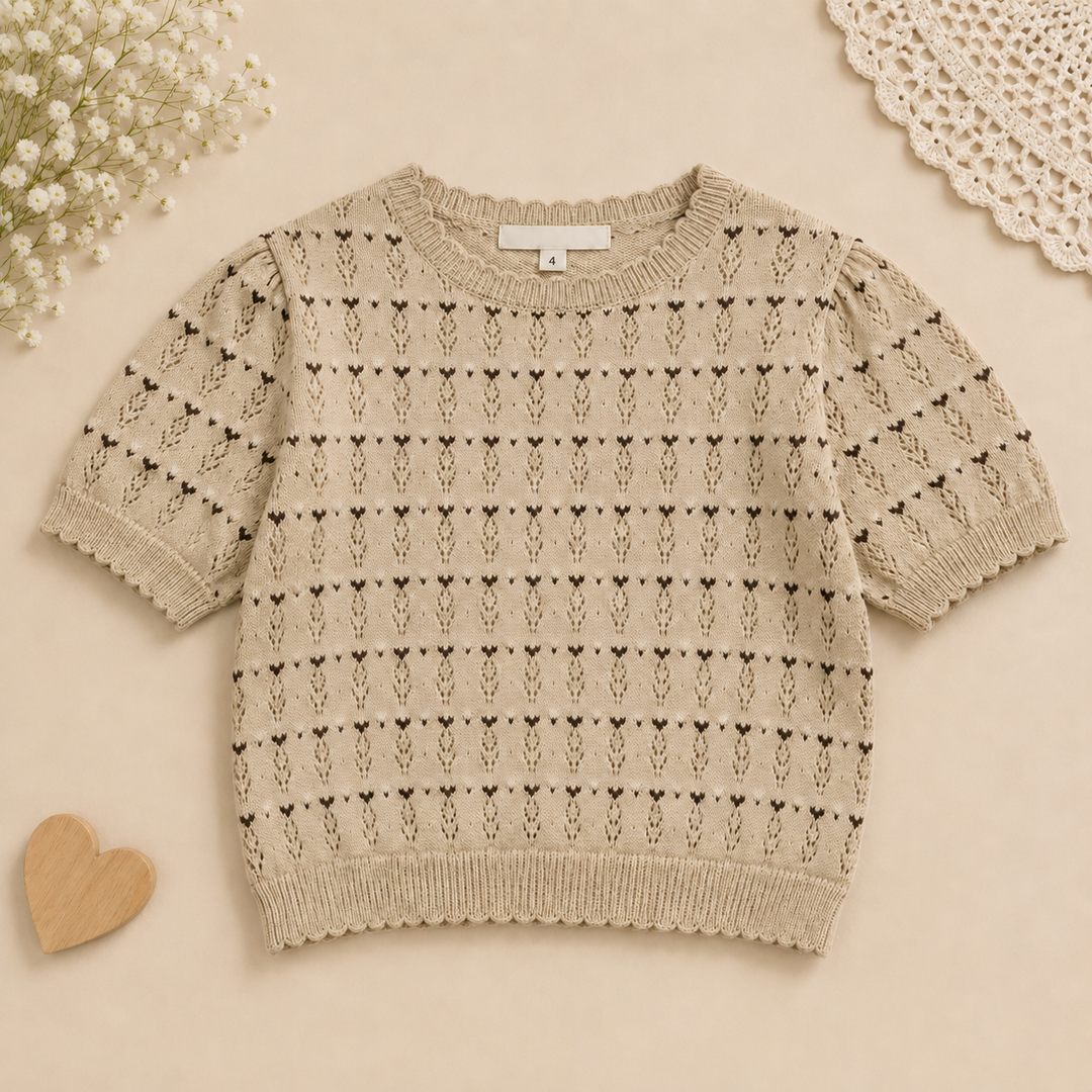 Brown short-sleeve girls&