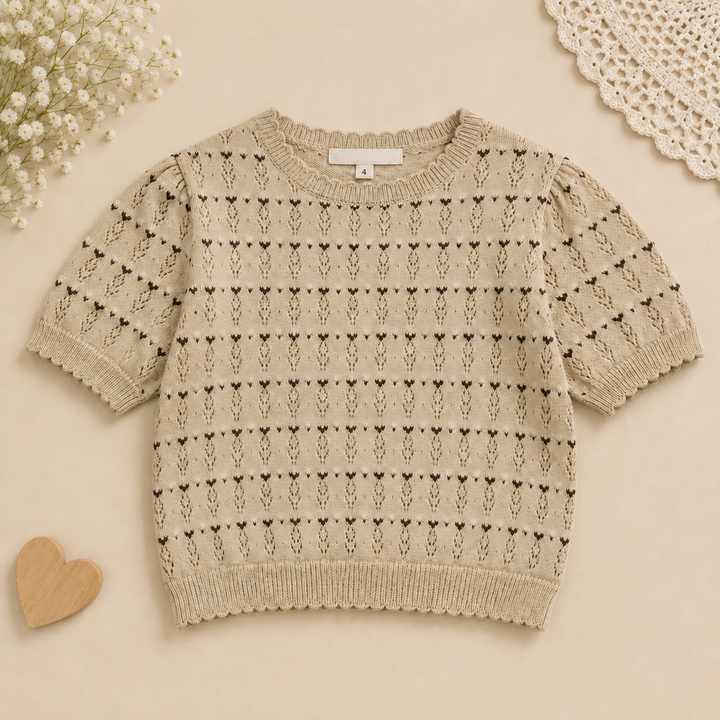 Brown short-sleeve girls&